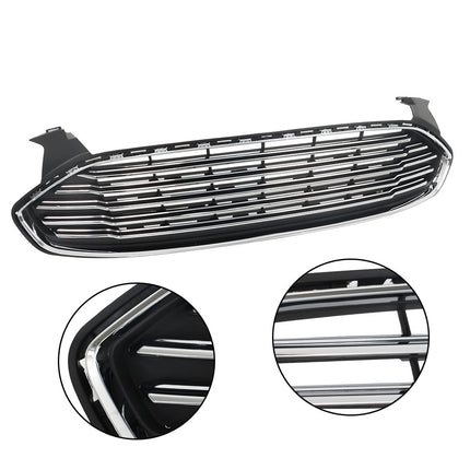 Findmall Unfinished Front Bumper Grille and Fog Light Cover Kit Replacement for Fusion 2013-2016 DS7Z17757EAPTM