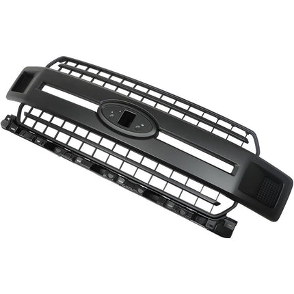 Findmall Front Bumper Hood Grille Upper Matte Black Mesh Replacement for F-150 2018-2020 JL3Z-8200-AB