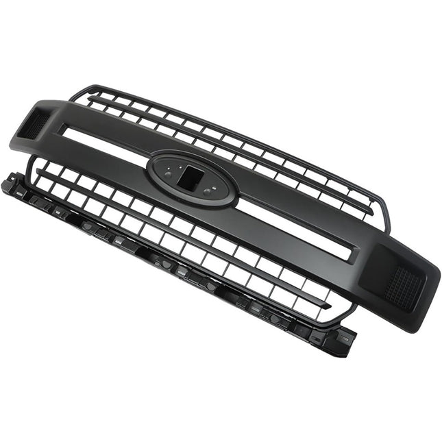 Findmall Matte Black Mesh Front Upper Hood Grille Replacement for F-150 XL and XLT 2018-2020 JL3Z-8200-AB