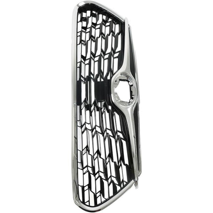 Findmall Front Upper Mesh Grille for 2020-2022 Toyota Highlander, Chrome, Without Camera Hole