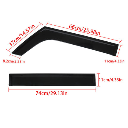 Findmall Side Window Visor Vent Sun Rain Guard Deflector Replacement for 2018-2021 Wrangler JL Unlimited
