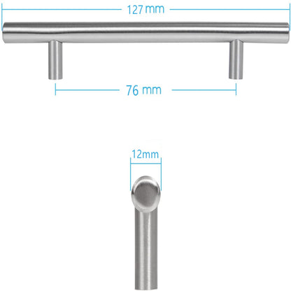 findmall 50 Pack 6 Inch Cabinet Handle Stainless Steel Drawer Pulls Cabinet Pulls Bar Kitchen Handles 3.78 Inch Hole Center