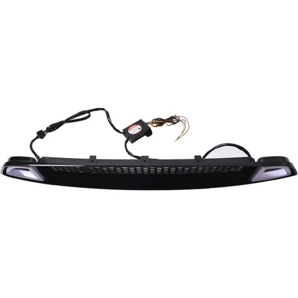 Findmall Front Upper Honeycomb Grille with DRL Lights for 2013-2014 Ford Mustang, Black