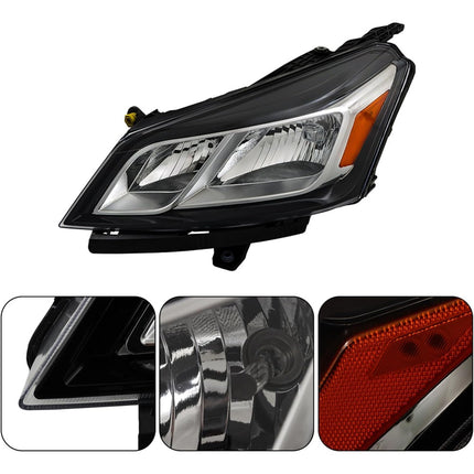 Findmall Driver Side Headlights Assembly Halogen Replacement for Traverse 2013-2017 Housing Chrome Lamp LH 1PC 84262931