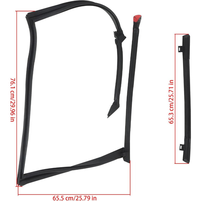 Findmall Roof Weatherstrip Seal Kit for 1982-1992 Camaro & Firebird, 4-Piece, KG4041