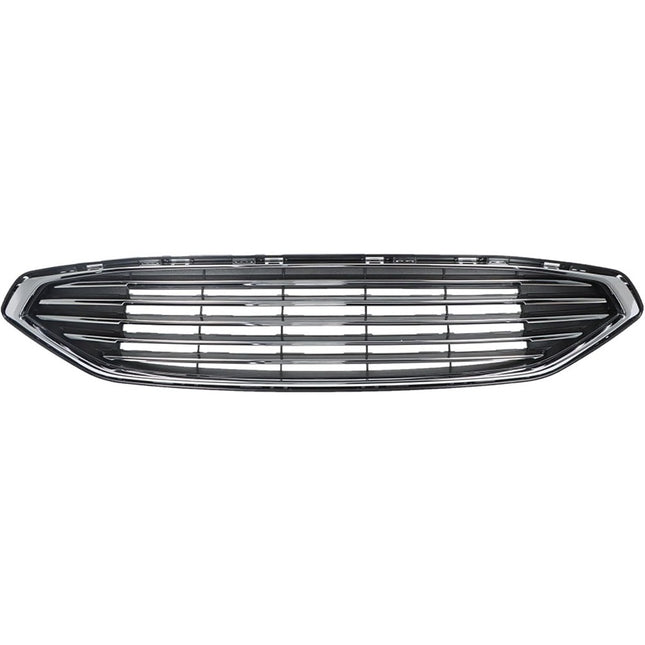 Findmall Chrome and Black Front Upper Bumper Grille Replacement for Fusion 2017-2018