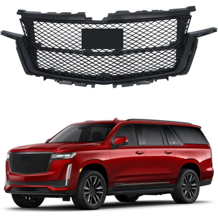Findmall Black Honeycomb Front Grille with Camera Hole Replacement for Escalade and Escalade ESV 2021-2023 84830289