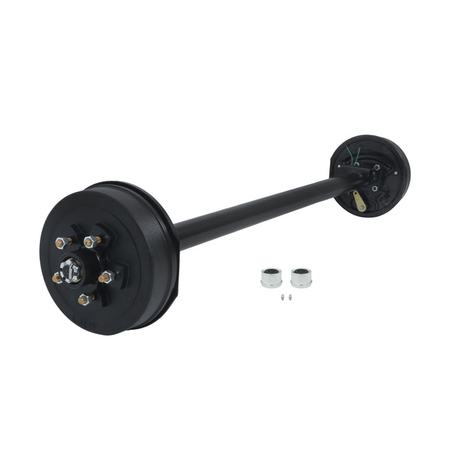 Findmall 3,500 lb Trailer Axle with Electric Brakes, 5 on 4.5 in, 61 in Hub Face, 46 in Spring Center