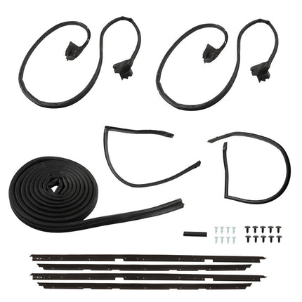 Findmall 9PCS Roof Door and Narrow Sweeps Weatherstripping Seals Kit Replacement for 1978-1981 Malibu Grand Lemans 2-Door