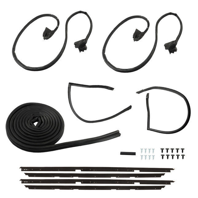 Findmall 9PCS Roof Door and Narrow Sweeps Weatherstripping Seals Kit Replacement for 1978-1981 Malibu Grand Lemans 2-Door
