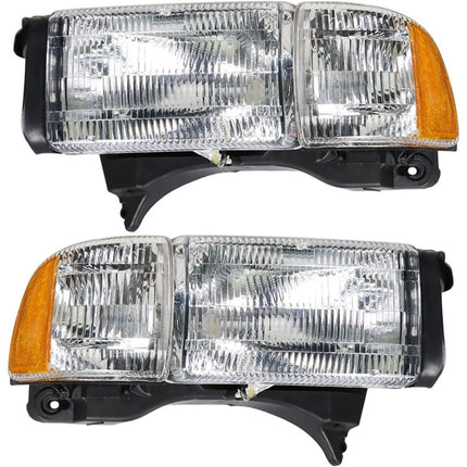 Findmall Headlights Assembly Replacement for 1500 1994-2002 CH2503101 LH RH