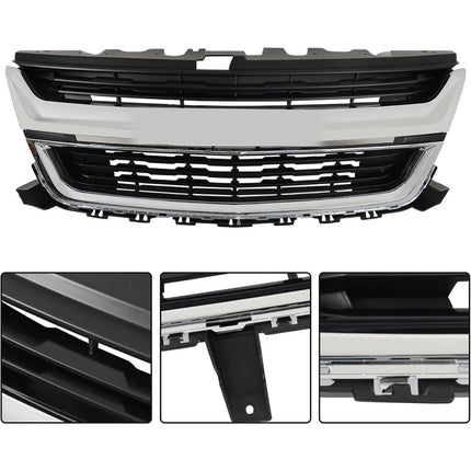 Findmall Black and Chrome Front Upper Bumper Grille Replacement for Colorado 2015-2020