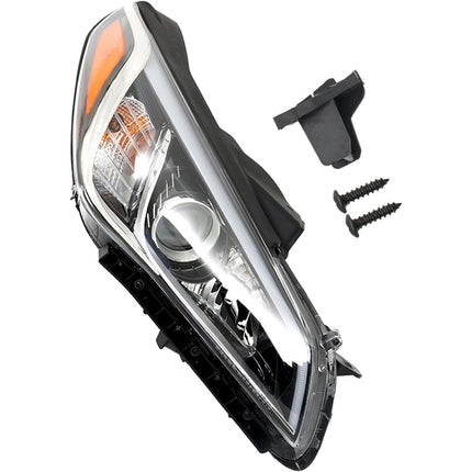 Findmall Headlight Assembly for 2015–2017 Hyundai Sonata Front Right Passenger Side, Replaces HY2503183