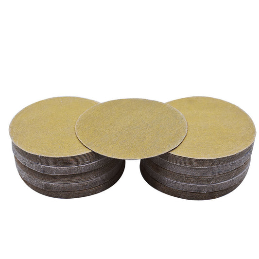 findmall Hook Loop Pads Sanding Disc 5-Inch NO-Hole 100Pcs Aluminum Oxide Round Flocking Sandpaper for Sanding Grinder Polishing Accessories (60 80 120 180 240 320) Grit (180grit)