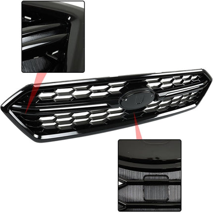 Findmall Front Upper Honeycomb Grille for 2018-2021 Subaru WRX, Black