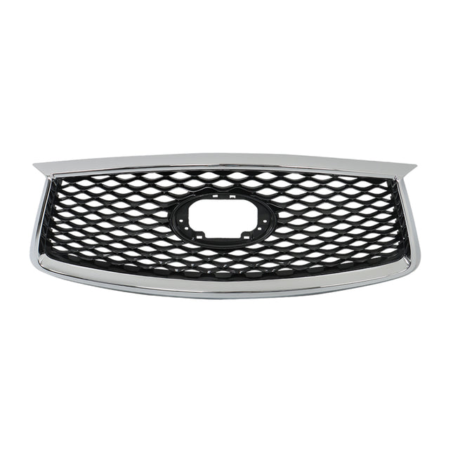 Findmall Chrome and Black Front Upper Bumper Grille without Camera Hole Replacement for QX50 2019-2023