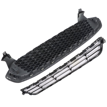 Findmall Front Bumper Grille Kit Honeycomb Upper Lower Grill Replacement for 2013 2014 2015 2016 Fusion