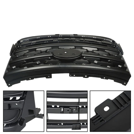 Findmall Matte Black Front Upper Bumper Grille Replacement for Explorer 2018-2019