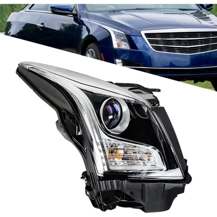 Findmall Headlight Headlamp Assembly Halogen Passenger Side Replacement for ATS 2013 2014 2015 2016 2017 2018 Replacement for 23236366 Right RH