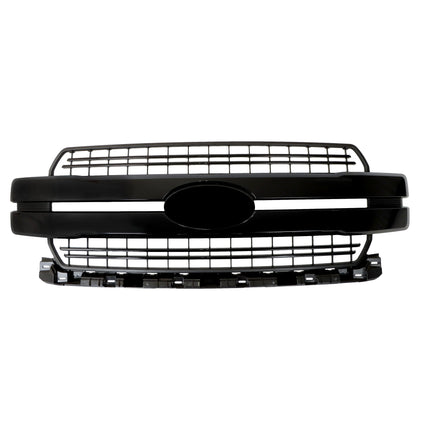 Findmall Front Grille Upper Glossy Black Plastic Replacement for F150 Lariat 2018-2020 JL3Z8200GA FO1200654C