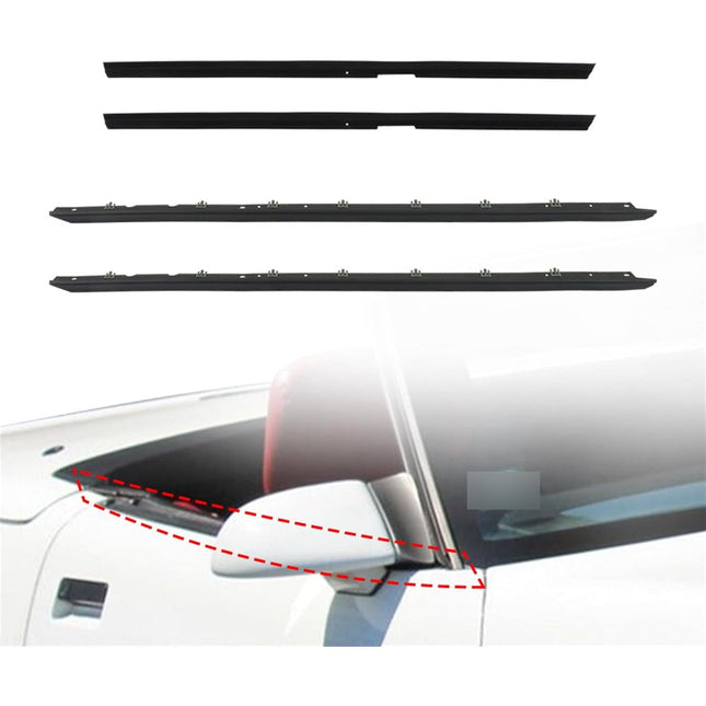 Findmall Window Sweep Weatherstrip Kit for 1984-1989 Chevrolet Corvette, 4-Piece