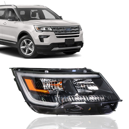 Findmall Headlight Assembly for 2016–2019 Ford Explorer Front Right Passenger Side, Replaces FB5Z-13008-AE