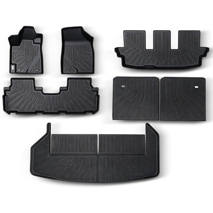 Findmall 7PCS Floor Mats Cargo Liner Replacement for Highlander 2008-2013