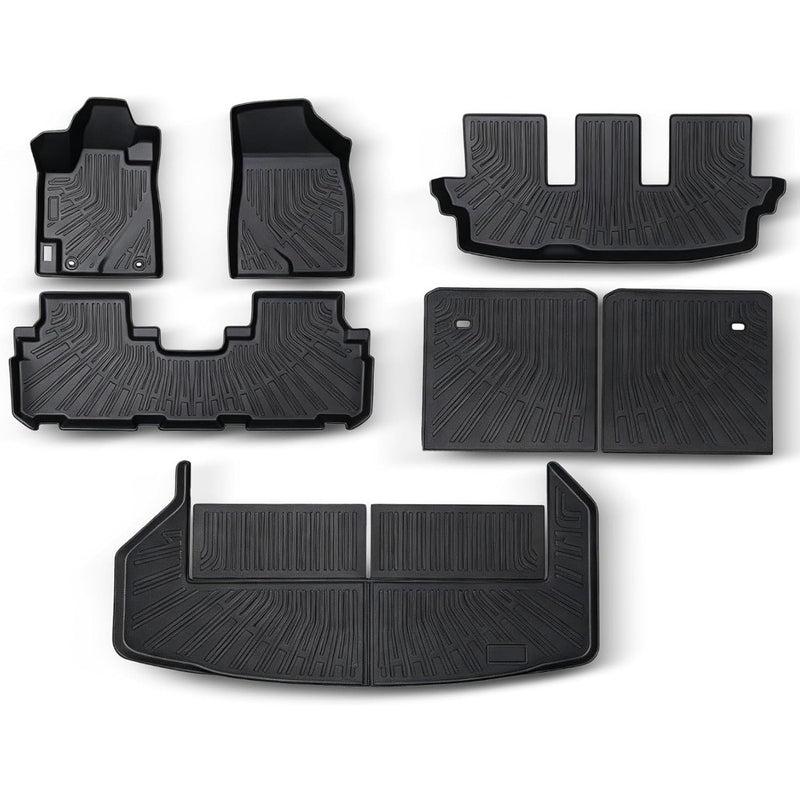 Findmall 7PCS Floor Mats Cargo Liner Replacement for Highlander 2008-2013