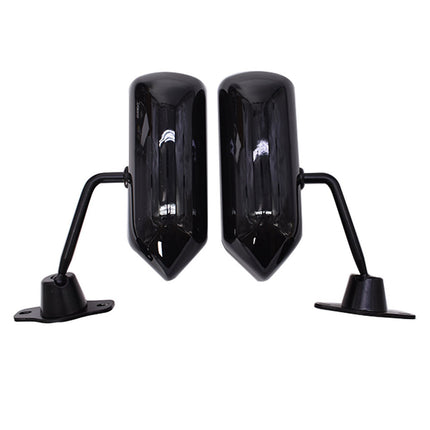 Findmall 2PCS Side Rearview Wing Mirrors F1 Style Universal Racing Glass Black