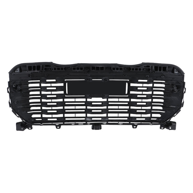 Findmall Glossy Black Straight-Trim Front Upper Bumper Grille with Camera Hole Denali Style Replacement for Sierra 1500 2022-2024