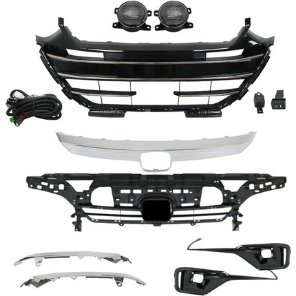 Findmall Front Grille Assembly for 2021-2022 Honda Accord, Gloss Black