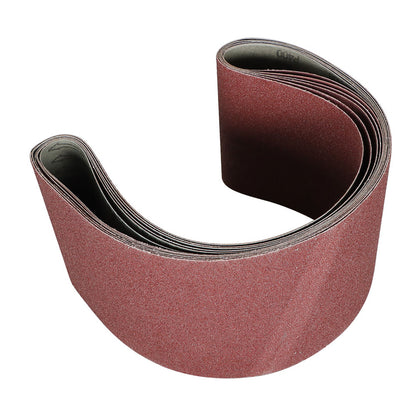 findmall 6Pcs 6 x 48 Inch Sanding Belts, 60 / 80 / 120 / 150 / 240 / 400 Grit Aluminum Oxide Abrasive Belts