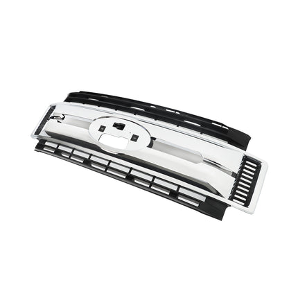 Findmall Front Bumper Center Grille Grill Chrome & Black Replacement for 2017-2019 F250 Truck F350 Super Duty FO1200600C