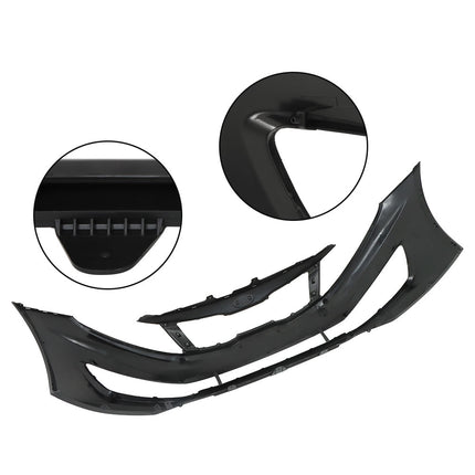 Findmall Primed Front Bumper Cover Replacement for 2012-2013 Kia Optima EX LX, KI1000161, 86511-4C000, 86611-D3000