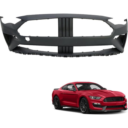Findmall Primed Front Bumper Cover Replacement for 2018-2019 Ford Mustang, FO1000746