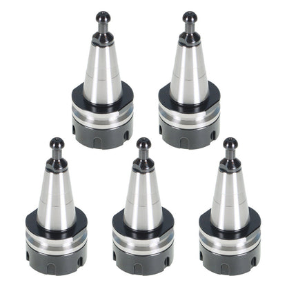 findmall 5Pcs ISO30 ER32-45L Chuck Tool Holder Balance Collet Chuck G2.5 30000RPM CNC Stainless Steel Tool Holder with Pull Stud Milling Lathe Fit for CNC Engraving Machine and Milling Lathe Tool