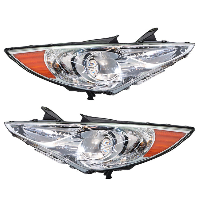 Findmall Headlight Assemblies for 2011–2014 Hyundai Sonata Front Left and Right, Replaces 92101-3Q000 and 92102-3Q000