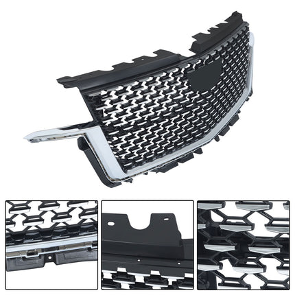 Findmall Chrome Full-Star Style Front Upper Bumper Grille Replacement for Escalade 2021-2023 84699839