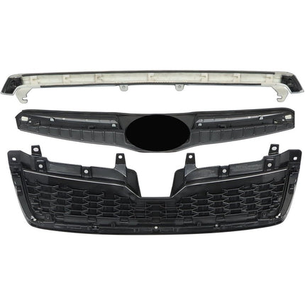 Findmall Front Upper Honeycomb Grille for 2014-2016 Subaru Forester, Gloss Black