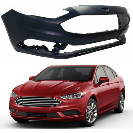 Findmall Primed Front Bumper Cover Replacement for 2017-2018 Ford Fusion