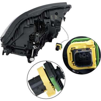 Findmall Driver Side Headlights Assembly with DRL Replacement for A6 S6 2016-2018 Housing Black Lamp LH 1PC 4G0941773K