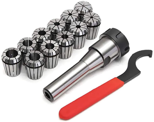 findmall ER32 R8 Collet Chuck Holder with 11Pcs ER32 Collet Set and Wrench for Milling Machine