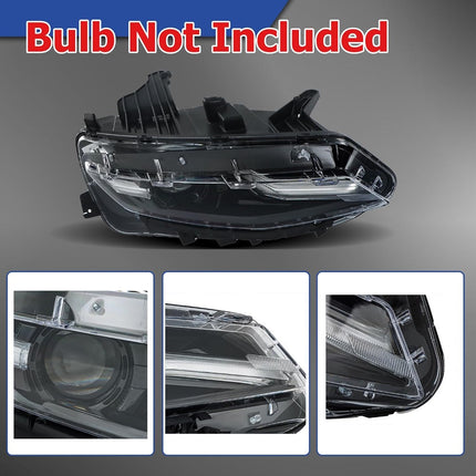 Findmall Passenger Side Headlights Assembly Replacement for Camaro LS/LT 2019-2024 Housing Black Lamp RH 1PC 84756146