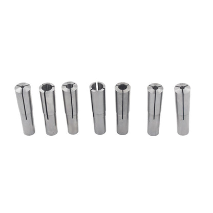 findmall 7Pcs #2 MT Collet Set 1/8" - 1/2" 2MT MT2 3/16 1/4 3/8 Round Chuck