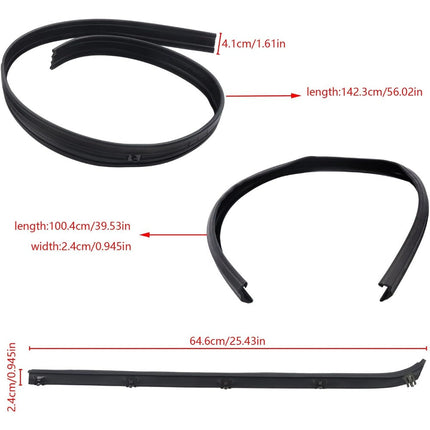Findmall Window Weatherstrip & Division Bar Channel Kit for Dodge D/W Trucks, 8-Piece