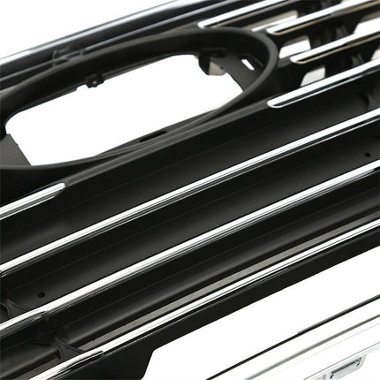 Findmall Front Upper Grille for 2018-2019 Hyundai Sonata, Black with Chrome Trim