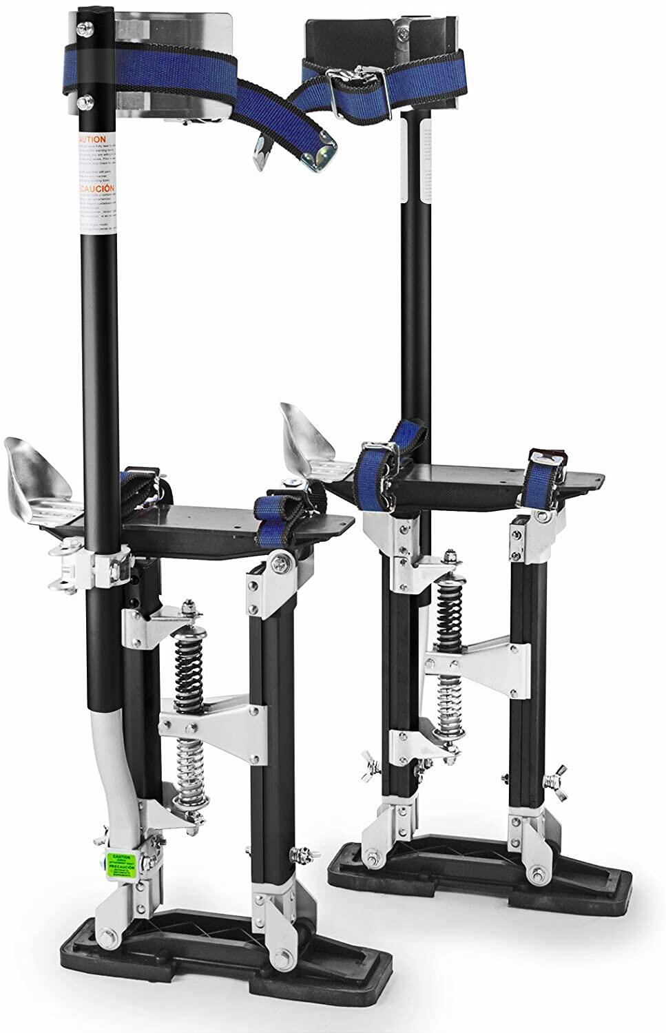 Findmall 18”-30” Drywall Stilts Tool Adjustable For Painters Walking Taping Black