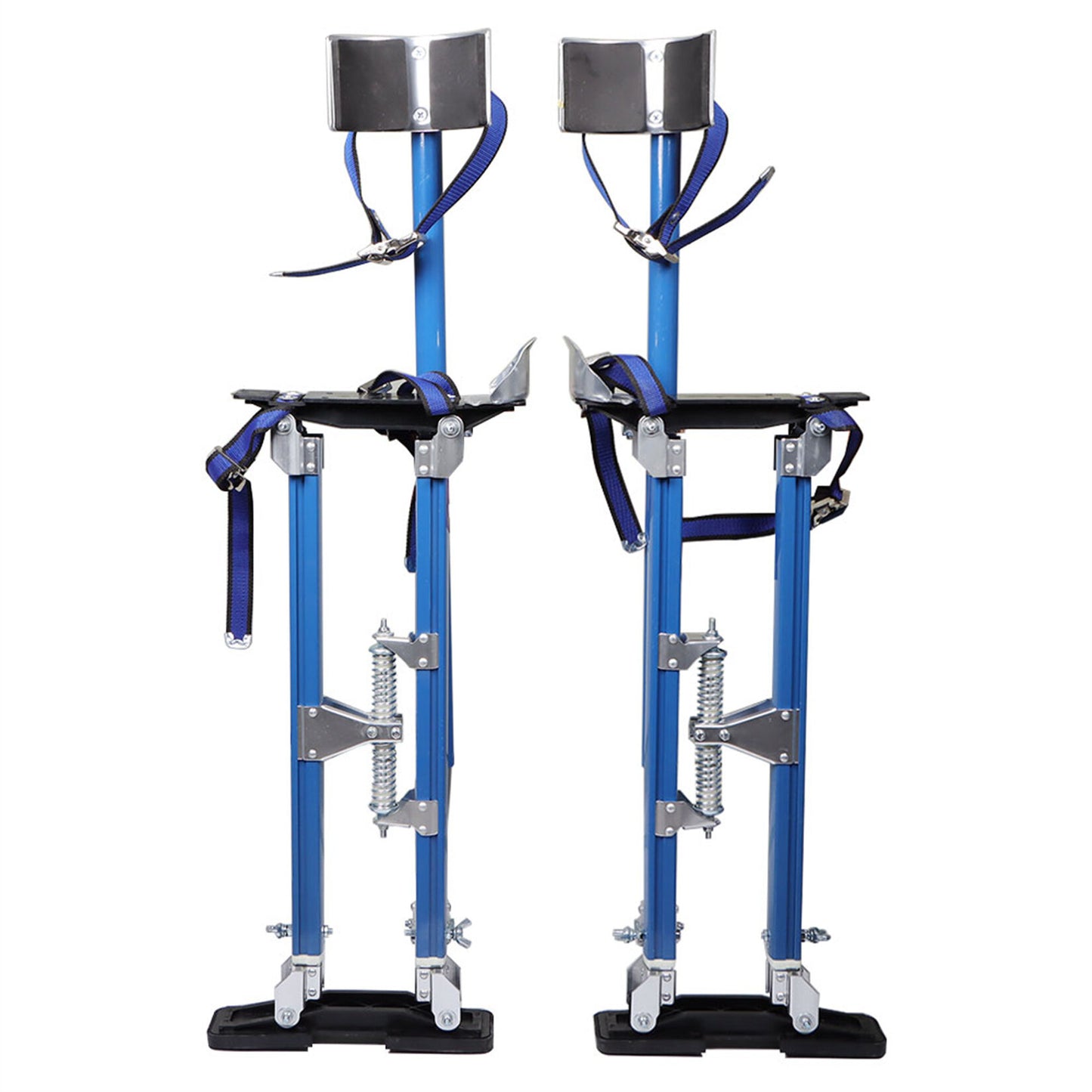 findmall 24-40 Inch Drywall Stilts Grade Adjustable Aluminum Tool Stilt for Painting or Cleaning - Light Blue