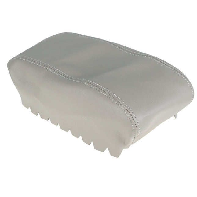 Findmall Gray Leather Center Console Armrest Cover Replacement for 2011-2019 Grand Cherokee
