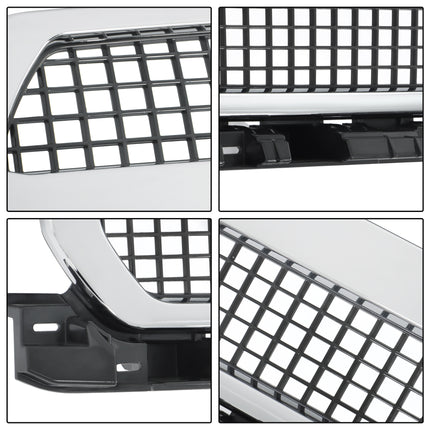 Findmall Front Grille Upper Chrome Mesh Style Replacement for F150 2018-2020
